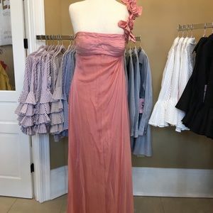 Badgley Mischka Pink100% silk dress Gown